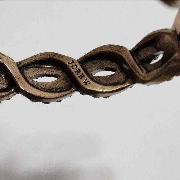 J. CREW jeweled twist hinged bracelet - Picture 2 of 8